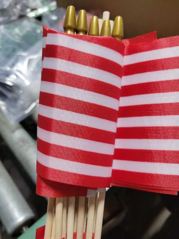 Photo 1 of 12 Pack Small American Flags on Stick Small US Flags/Mini American Flags for Outside 4x6 Inch American Hand Held Stick Flags with Kid-Safe Spear Top, Patriotic Veterans Day Decorations, 4th of July Decorations