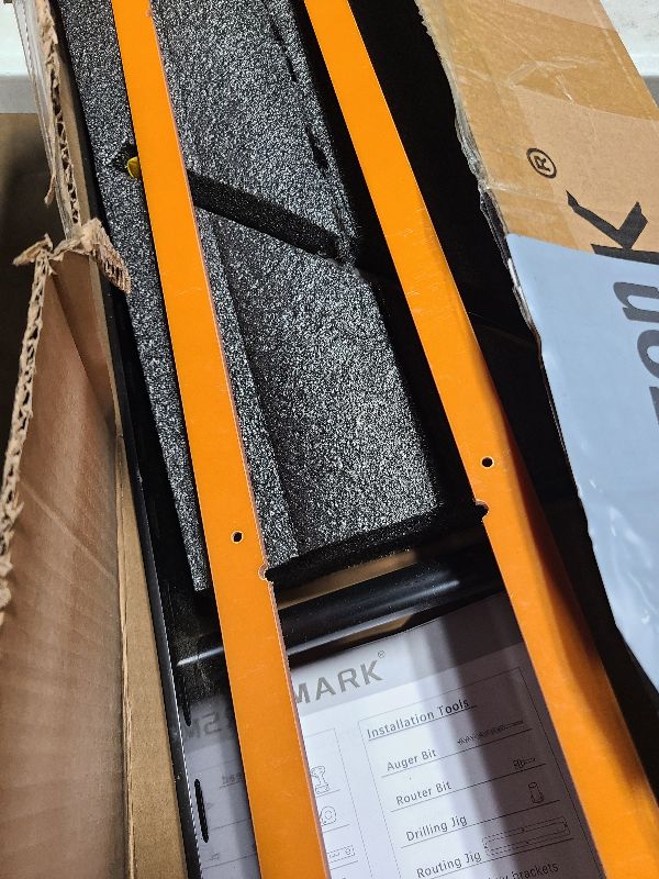 Photo 1 of 1 Pack Large Shelf Brackets Long Floating Shelf Bracket Invisible Floating Shelf Hardware Heavy Duty Floating Mantel Brackets(43"X6"X3" with Tools)