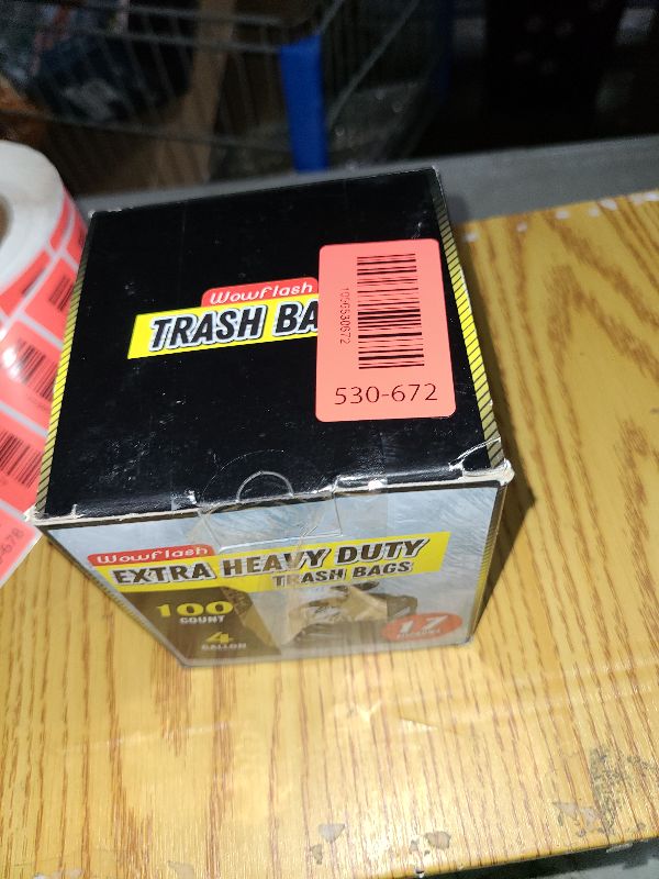 Photo 1 of 100 Count 17 Micron Extra Heavy Duty 4 Gallon Trash Bags, Sturdy & Tear-Resistant Small Trash Bags for Bathroom & Kitchen