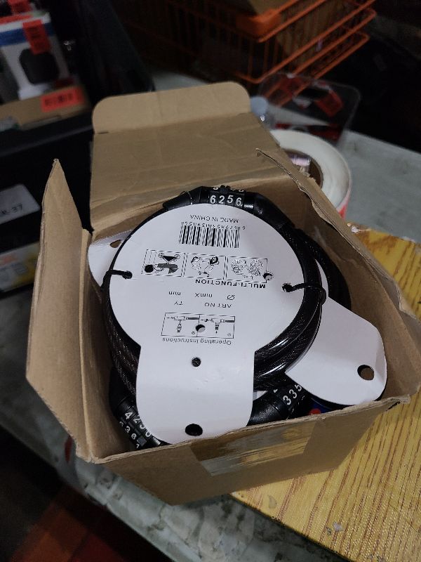 Photo 1 of 10 Pcs Bike Lock Cable with Combination, 4 Feet Coiled Preset Bike Lock High Security 4 Digit Bicycle Lock Anti Theft Bike Accessories Black Bike Cable Locks, 5/6 Inch Diameter