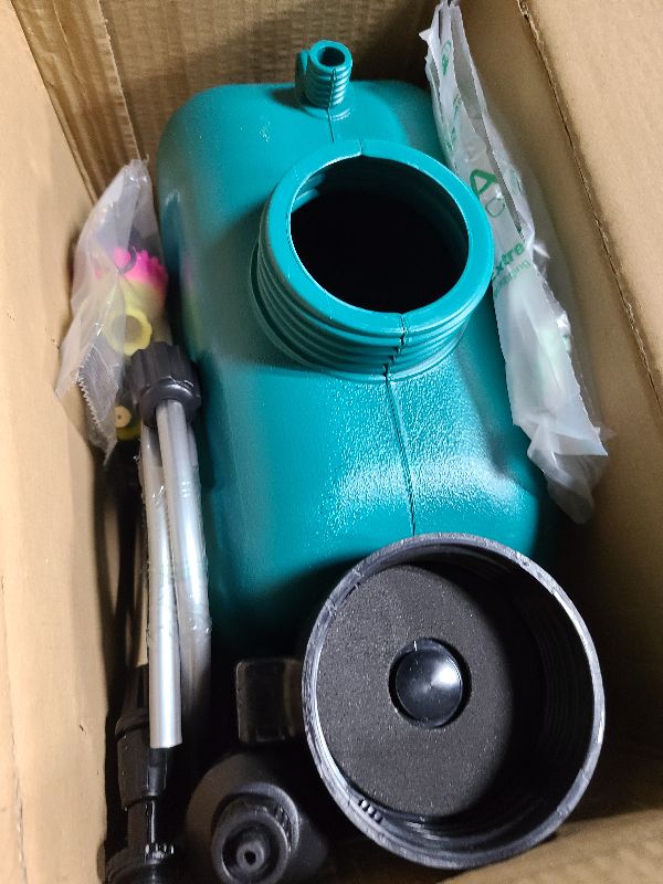 Photo 1 of 2025 Upgraded Electric Garden Sprayer | 5L/1.35Gal Battery-Powered Sprayer w/ 3 Nozzles, Leak-Proof Design & Adjustable Strap | Type-C Rechargeable for Lawn, Garden, Yard (Light Green)