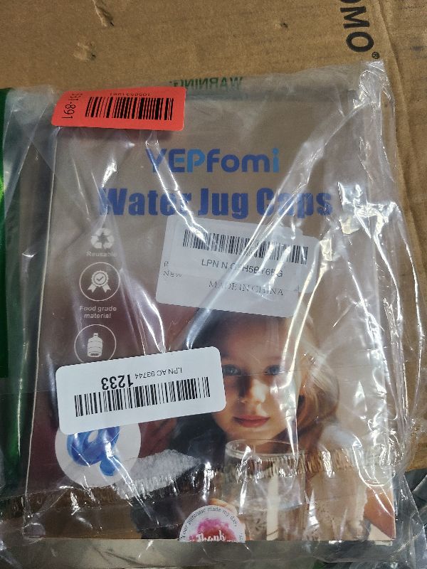 Photo 1 of (2 PACK) YEPfomi Reusable 5 Gallon Water Jug Caps, Food Grade Silicone Material 2/3/5 Gallon Water Bottle Caps Jug Lid for Water Dispenser Water Pump (2)