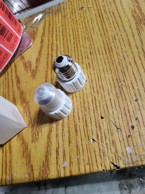 Photo 1 of (2 Packs) 3 Prong Light Socket to Plug Adapter, E26 E27 Light Socket Outlet Adapter Polarized Light Bulb Plug Adapter, Stability Performance & Professional Materials Light Bulb Adapter (White)