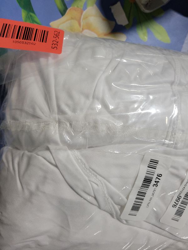 Photo 1 of 10x10ft Wrinkle Free White Backdrop Curtain for Parties Soft Fabric Drapes Wedding White Curtain Backdrop for Birthday Party Decorations Background for Photography 5x10ft, 2 Panels