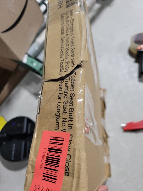 Photo 1 of 1M Family Toilet Seat, Patented Slow Close & Quick Releasing Technology, Anti-Wiggling, Easy to Install and Clean, Standard Elongated with Toddler Seat Built In (1 Piece)