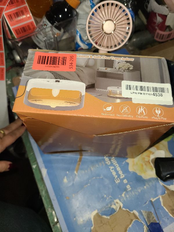 Photo 1 of 2 Pack Flea Traps for Inside Your Home, Indoor Flea Light, Bed Bug Killer with 8 Sticky Pads & 4 Light Bulb, Odorless Natural Insect Infestation Treatment Trap for Kid Pet