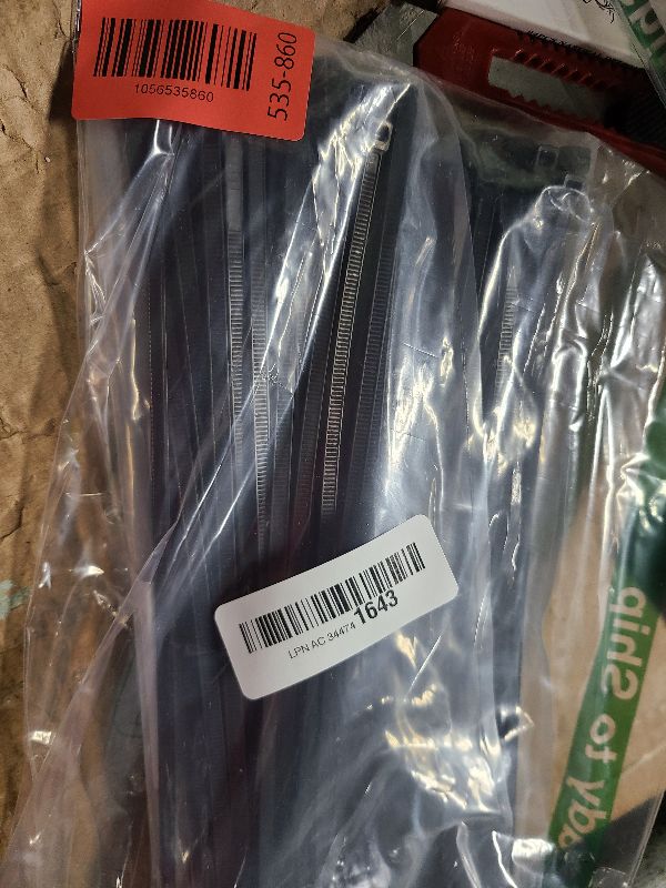 Photo 1 of 12 Inch Zip Ties Double Sided Toothed,100 LBS Tensile Strength Heavy Duty Cable Wire Ties With Self-Locking Adjustable More Durable Nylon Tie Wraps for Indoor Outdoor?100 Pack?