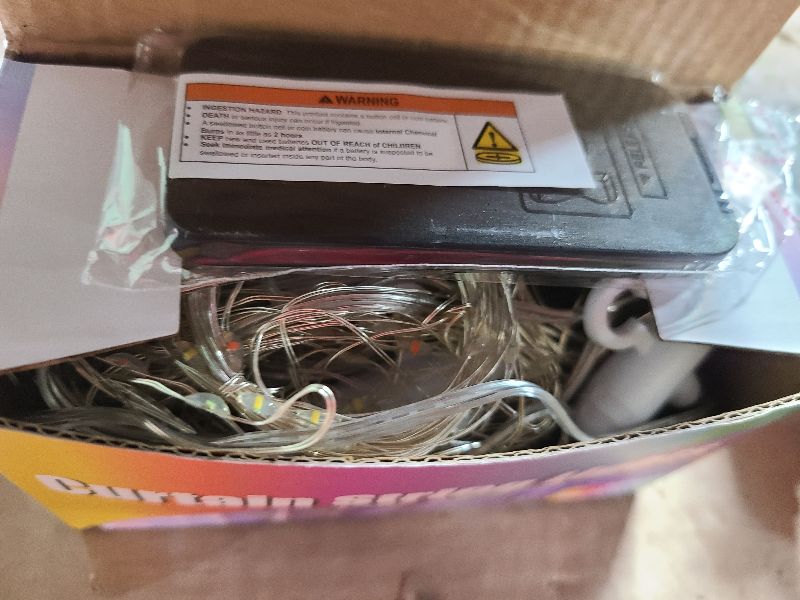 Photo 2 of HOME LIGHTING Window Curtain String Lights, 300 LED 8 Lighting Modes Fairy Copper Light with Remote, USB Powered Waterproof for Christmas Bedroom Party Wedding Home Garden Wall Decorations, Multicolor