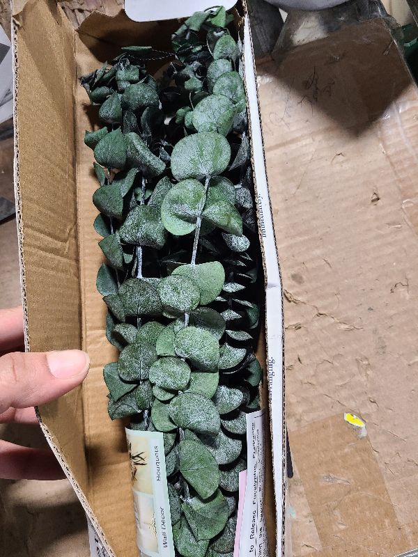 Photo 1 of 10Pcs Dried Eucalyptus Stems for Shower 17" Real Natural Hanging Eucalyptus Stems, Real Fresh Leaves Branches for Vase Filler, Wedding, Bathroom Decor, Home Decor, Dried Flowers Arrangement Decor