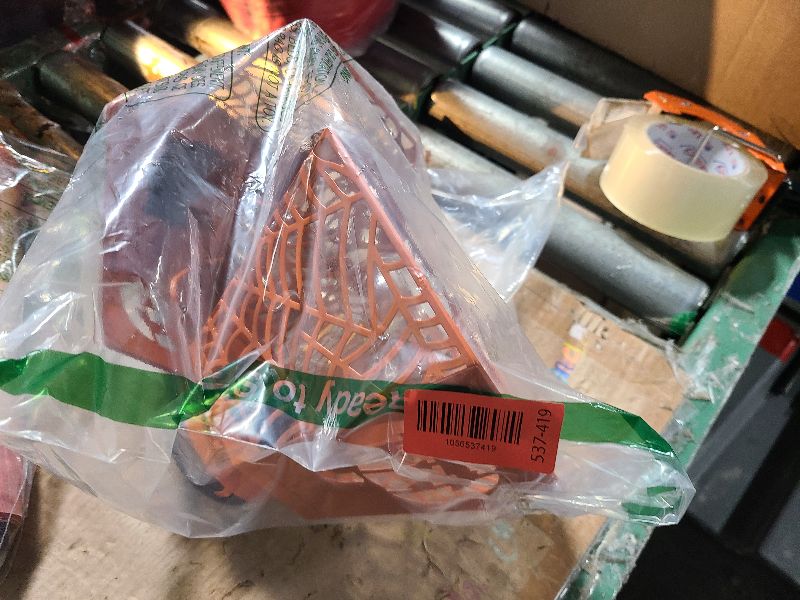 Photo 1 of 2-Pack 8.6" Halloween Solar-Powered Lanterns with Pumpkin Ghost Face Projection - Outdoor Jack-o'-Lantern Projection Lights, Waterproof Solar Stake Lights for Garden, Yard, Pathway Decor