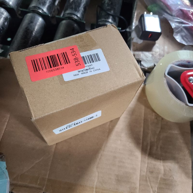 Photo 1 of 12 Pack Plastic Spring Clamps, 3.5inch Small Heavy Duty Clips for Crafts, Backdrop Stand, Woodworking, Photography Studios (Black)