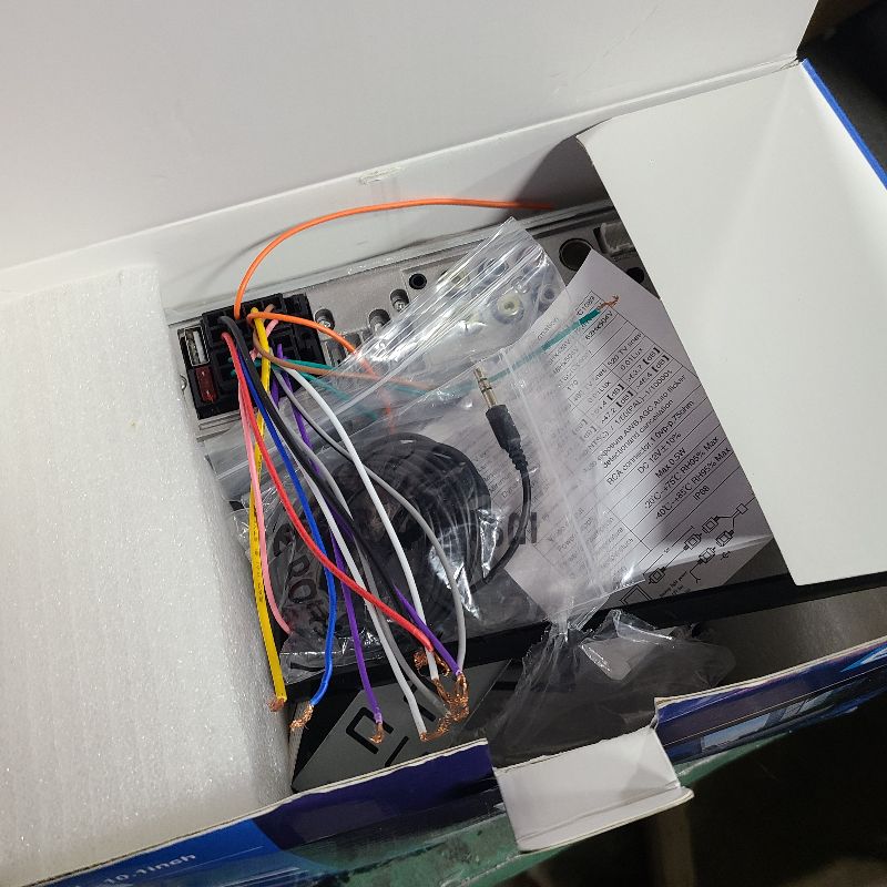 Photo 1 of 10.1 inch Single Din Car Stereo with CarPlay and Android Auto, 10 inch Touch Screen Radio with Mirror Link/1080P/EQ Audio/SWC/Bluetooth +Backup Camera+MIC