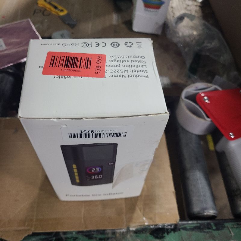 Photo 1 of 180PSI Tire Inflator Portable Air Compressor, 2600mAh Portable Tire Inflator for Car,5X Fast Electric Bike Air Pump with Digital LCD Pressure Gauge/LED Light/Power Bank, Bike, Motorcycle, Ball