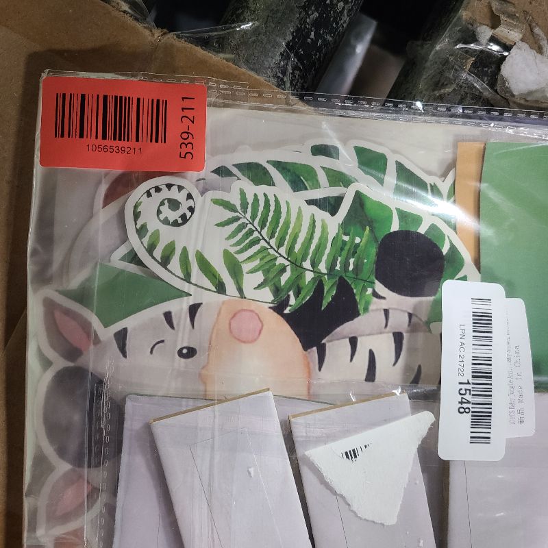 Photo 1 of 10 PCS Baby Jungle Animals Honeycomb Centerpieces 3D Table Decorations for Safari Baby Shower Decoration for Boy Safari Jungle Birthday Party Decorations for Kids Baby Shower Decorations