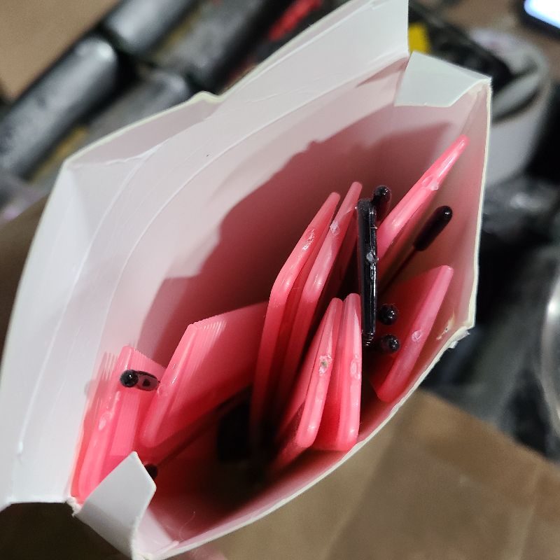 Photo 1 of 16 Pcs Rat Tail Comb Set Foiling Steel Pin Parting Fine Tooth Fiber Heat Resistant Teasing Combs with Pintail for Women Girl(Black and Pink)