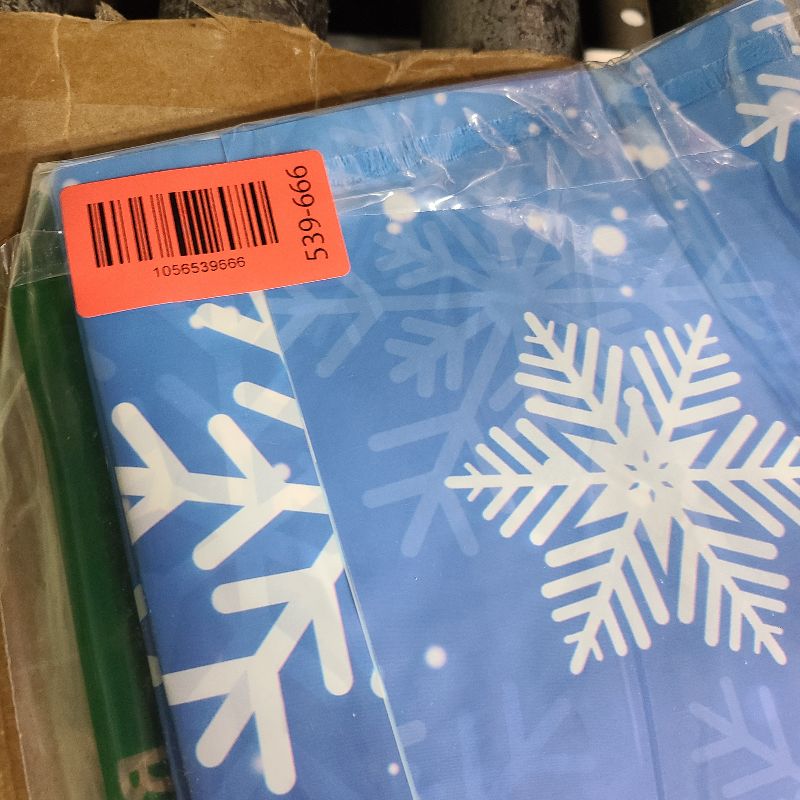 Photo 1 of 2 Pcs Winter Snowflake Tablecloth Plastic - Disposable Frozen Table Cloth, Purple Blue Rectangle Winter Wonderland Table Cover for Christmas Winte Holiday Tables Decor Party Supplies Favors,54x108Inch