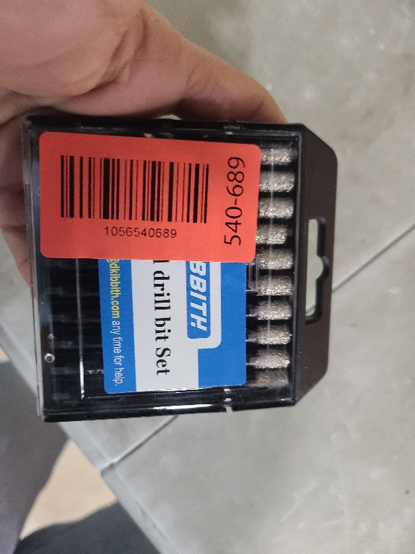 Photo 1 of 10 pcs 1/4" Diamond Drill Bits for Tile, Porcelain, Ceramic, Granite, Marble, Stone, Glass, Dry Drilling Tile Drill Btis with Storage Case and 1/4" Round Shank
