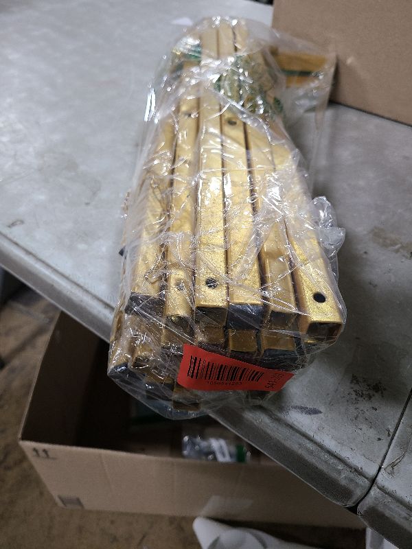 Photo 1 of 2 Pack Metal Square Tube Scroll Display Easel, Vintage Gold Decorative Large Adjustable Floor Standing Easel with Chain Support, Perfect for Showcasing Artwork, Picture Frame Wedding Sign Etc