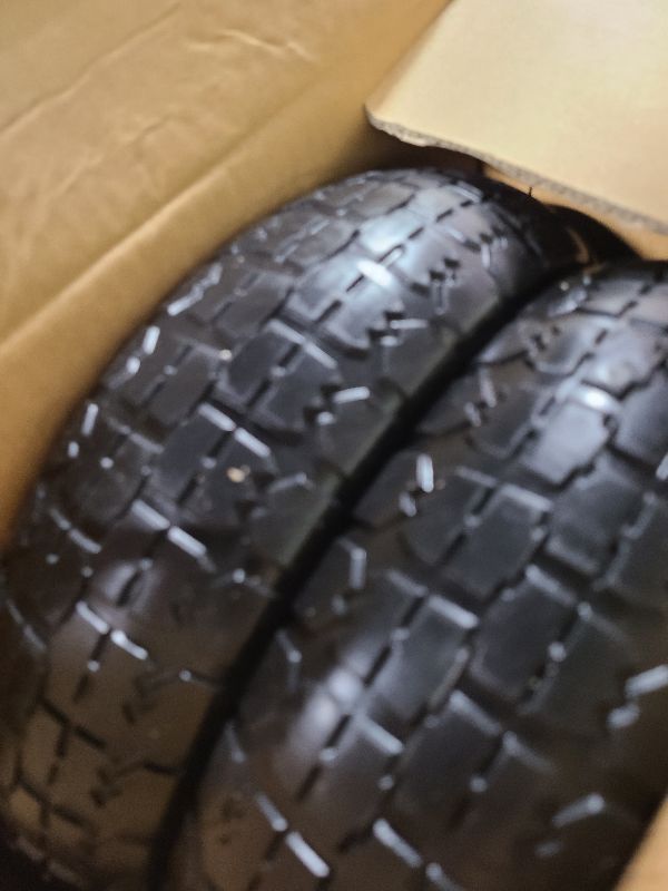 Photo 1 of 13" Flat Free Wheels with 5/8" Bearings,2.17" Offset Hub - 13-Inch Gorilla Cart Tires,4.00-6 Solid Tires and Wheels Replacement for GOR Garden Carts,Hand Truck Wheel,Yard Trailer - 2 pcs | By Vypart