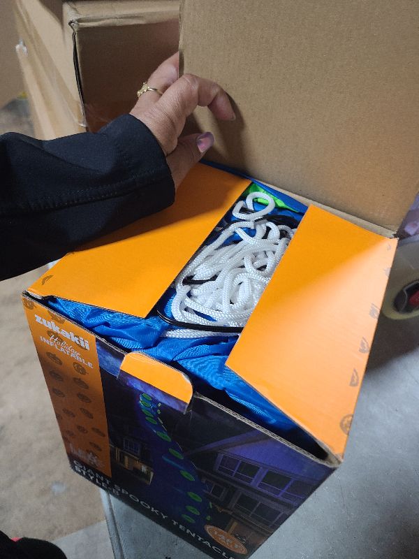 Photo 1 of 1PCS 14FT Giant Halloween Inflatables Octopus Tentacles, Huge Halloween Decorations Outdoor Build-in LED Lights Vivid Spooky Blow Up Yard Decoration Large Blowups Holiday Lawn Party Yard -Style B