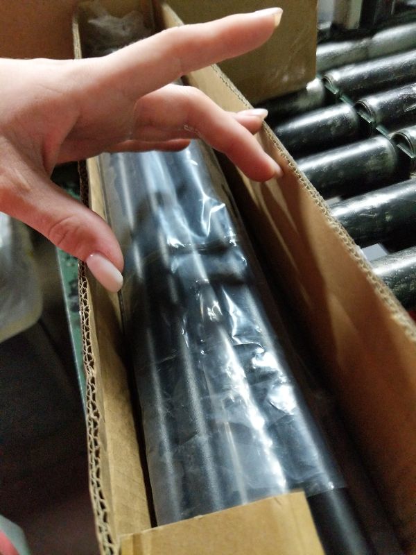 Photo 1 of 2 Pack Industrial Curtain Rods for Windows 48 to 84 Inches, Blackout Wrap Around Curtain Rod, for Indoor and Outdoor, 5/8 Inch Diameter, 35 to 75 Inches, Black