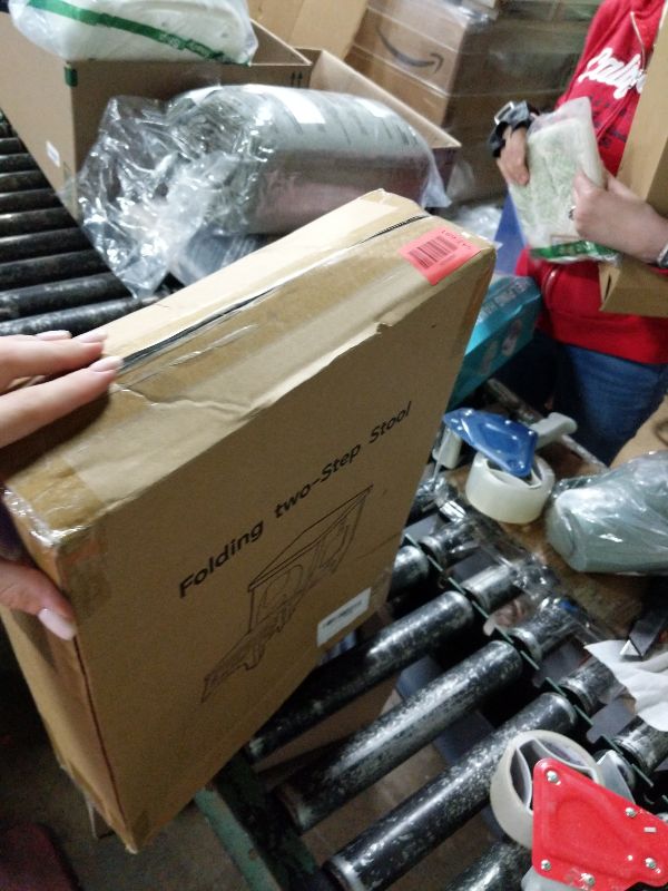 Photo 1 of 2 Step Stool Foldable, Non-Slip Steps, Folding Step Stool for Adults & Kids, Plastic Stool Pool Ladder, Collapsible Stools 2 Step Ladder for Kitchen Toilet Bedroom Office RV, Holds 330 lbs