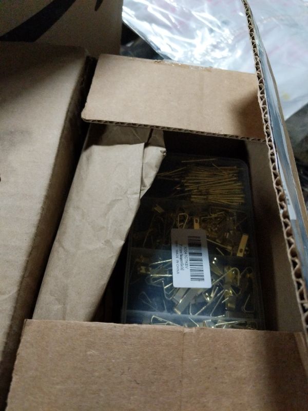 Photo 1 of 184 Pieces Picture Hanging Kit, 20lb, 30lb, and 50lb Picture Hangers, Metal Picture Hanging Hooks with Nails, on Drywall, Wooden Wall(Gold)