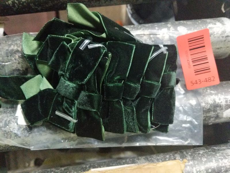 Photo 1 of 12 Pcs Christmas Velvet Twist Tie Bows Premade Ribbon Bows Pretied Gift Wrapping Bows Xmas Tree Decorating Bows Treat Cookie Bag Package Bows for DIY Crafts Green
