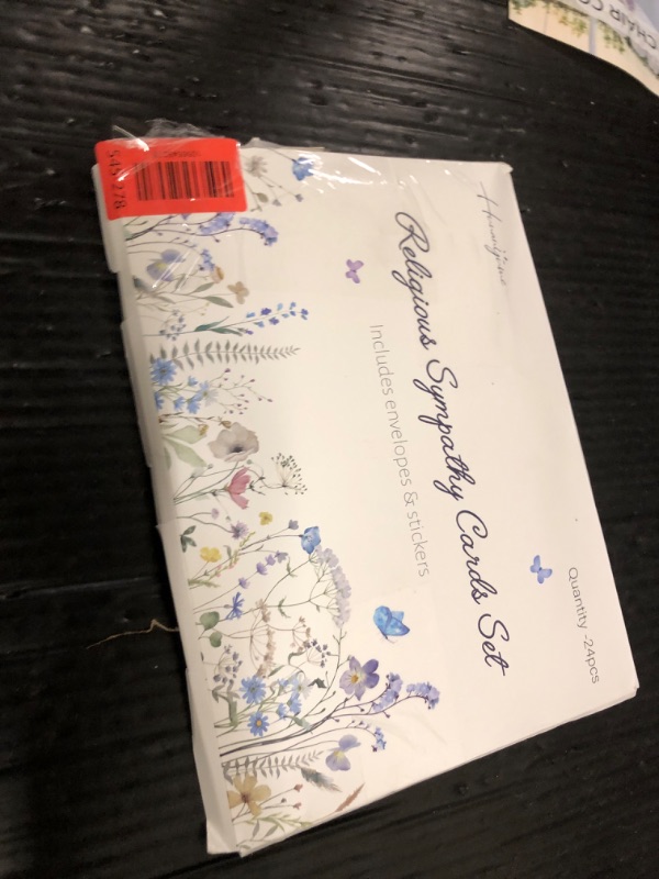 Photo 1 of 24Pack Religious Sympathy Cards with Envelopes & Stickers, 6 Design Assortment Watercolor Floral Butterflies Condolence Card with Message Inside, 4×6 in Boxed Sympathy Cards for Support Friends Family