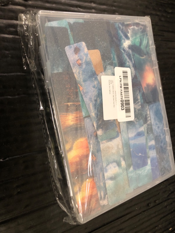 Photo 1 of 120 Pieces Anxiety Sensory Stickers with 2 Textured Stickers - Desk Fidget and Calming Sticker with Storage Box for Adults & Teens - Anxiety Relief Sensory Strips (Ocean)