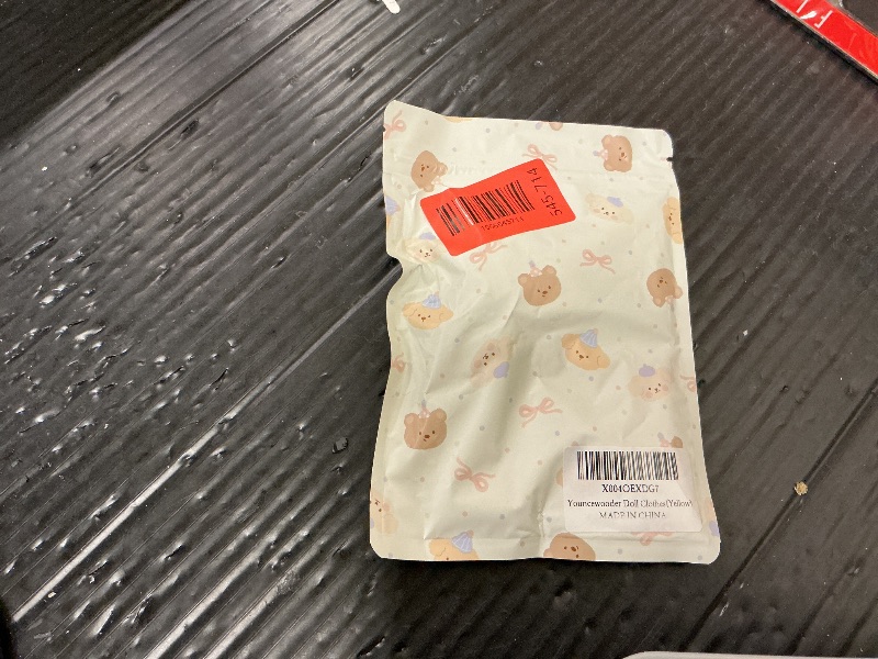 Photo 1 of 3-Piece Clothes for 17cm Doll Clothes Set & Outfit-Yellow Diamond Plaid Dress + Butterfly Clip + Versatile Black Glossy Shoes?no Doll Included