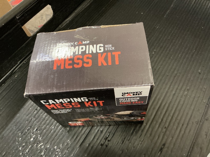 Photo 1 of 11 Pcs Smokey Camp Backpacking Cooking Set with Stove & Adapter - Pot, Pan, Stove, Cutlery, Compact Camping Cookware Mess Kit for One Person, All in One Non-Stick Camping Cooking Set, Hiking, Picnic