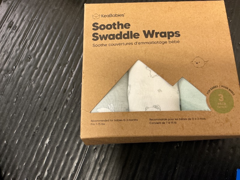 Photo 1 of 3-Pack Organic Baby Swaddle Sleep Sacks - Swaddles for Newborns, Infant 0-3 Months, Baby Girls, Boys, Soft & Snug Newborn Sleep Sack, Nursery Swaddling Blankets (Bunnies)