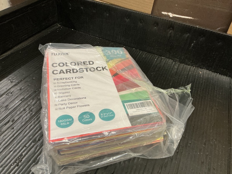 Photo 1 of 300 Sheets 8.5" X 11" Colored Cardstock, 50 Assorted Colors Construction Paper Card Stock Printer Paper for Printing, Card Making, DIY Crafts, School Supplies,Party Decorations (180GSM/65LB)