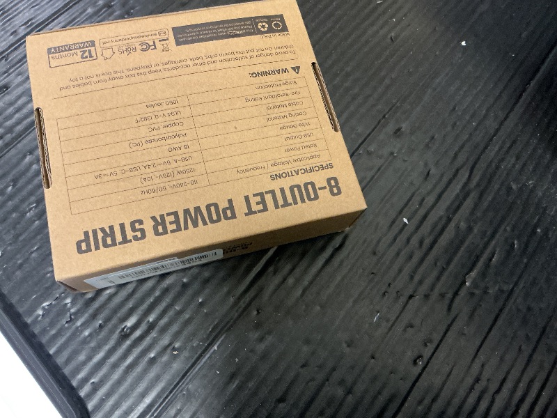 Photo 1 of 10Ft Extension Cord with Multiple Outlets, Flat Plug Surge Protector Power Strip 10 Ft Long Cord, 8 Outlets & 4 USB Ports (2 USB C), Desk Charging Station for Home Office, College Dorm Room Essentials