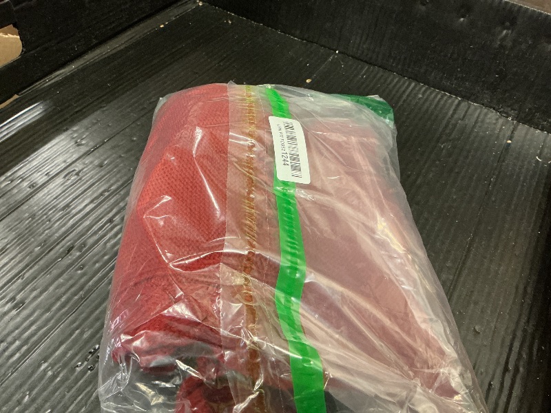 Photo 1 of 48inch Knitted Christmas Tree Skirt Red Luxury Cable Knit Thick Rustic Christmas Tree Decorations Farmhouse Crochet Xmas Trees Skirt for Xmas Holiday Indoor Home Party Decorations