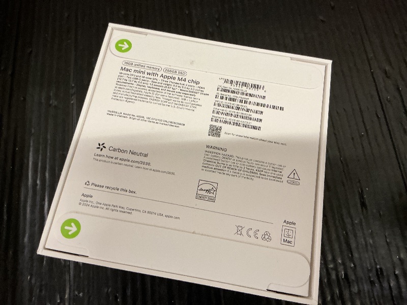 Photo 1 of Apple 2024 Mac mini Desktop Computer with M4 chip with 10?core CPU and 10?core GPU: Built for Apple Intelligence, 16GB Unified Memory, 256GB SSD Storage, Gigabit Ethernet. Works with iPhone/iPad