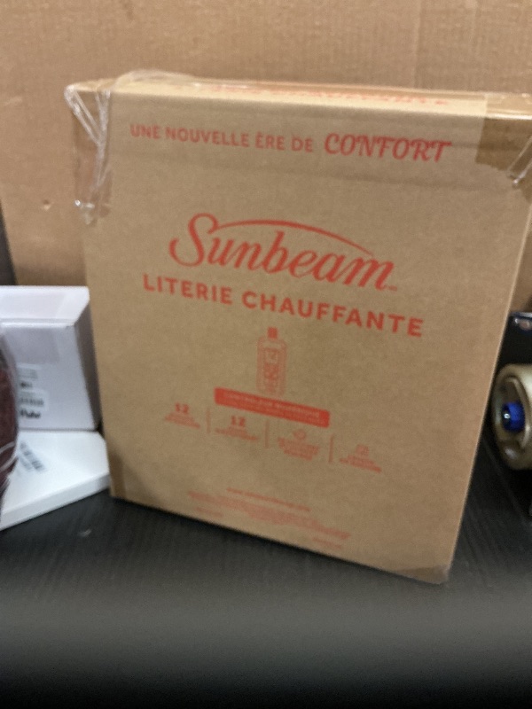 Photo 1 of Sunbeam Royal Ultra Fleece Heated Electric Blanket Full Size, 84" x 72", 12 Heat Settings, 12-Hour Selectable Auto Shut-Off, Fast Heating, Machine Washable, Warm and Cozy, Matcha