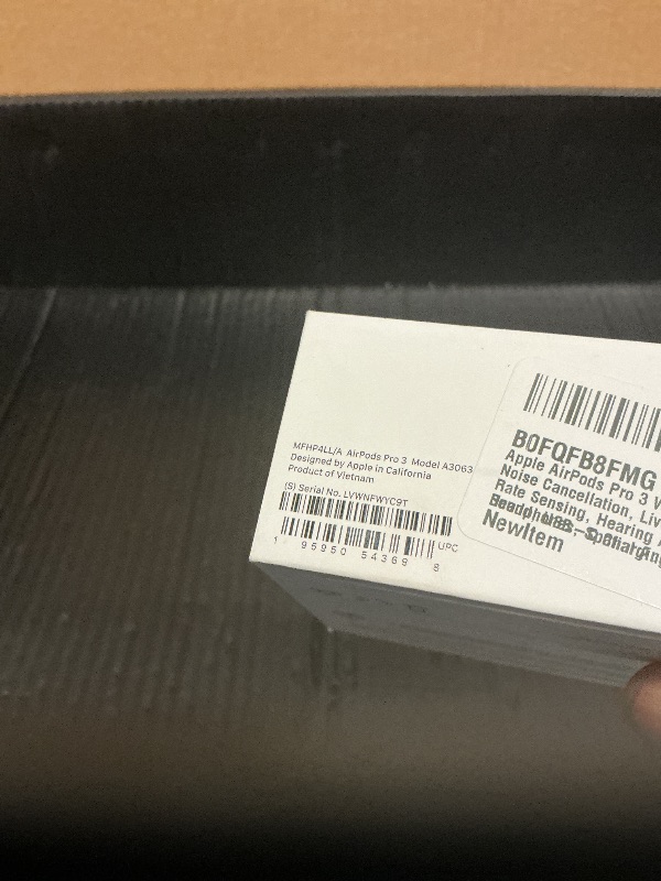 Photo 1 of Apple AirPods Pro 3 Wireless Earbuds, Active Noise Cancellation, Live Translation, Heart Rate Sensing, Hearing Aid Feature, Bluetooth Headphones, Spatial Audio, High-Fidelity Sound, USB-C Charging