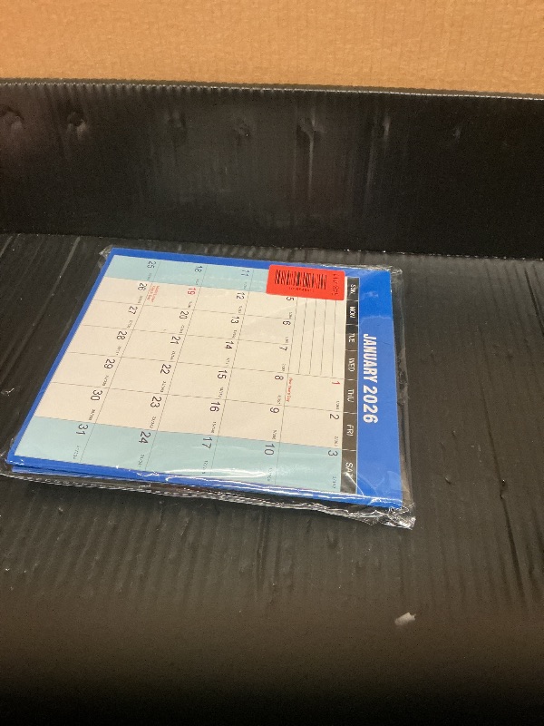 Photo 1 of 2026 Wall Calendar, Large Reversible Horizontal&Vertical Laminated Yearly Calendar-1 Page Poster Wet & Dry Erase Wall Hanging Calendar 12 Month Annual Planner for Office/Family/College/ Fitness (blue-24*36)