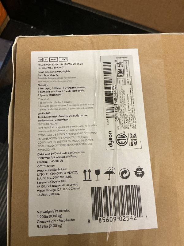 Photo 1 of Dyson Supersonic™ Hair Dryer, No Heat Damage, 5 attachments with Diffuser & Styling Concentrator, Precision Styling Blow Dryer, All Hair Types
