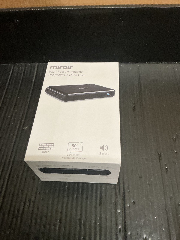 Photo 1 of Miroir M190 Mini Projector, Battery-Powered, 1080p input supported, USB - C Video and Charge, Built-in kickstand
