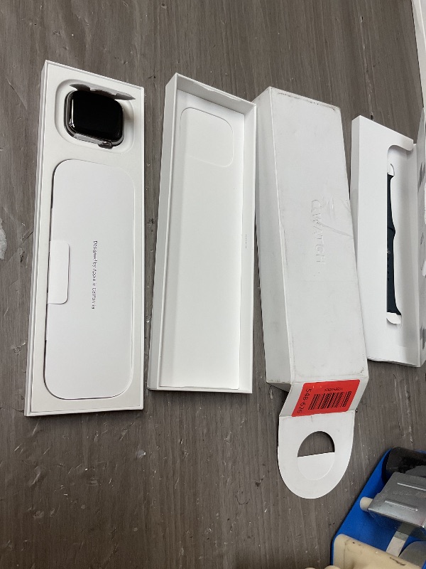 Photo 1 of SEE NOTES AND PICTURES,,,,,,,,Apple Watch Series 9 With Blood Oxygen. GPS + Cellular 41mm Graphite Stainless Steel Case with Midnight Sport Band - S/M.