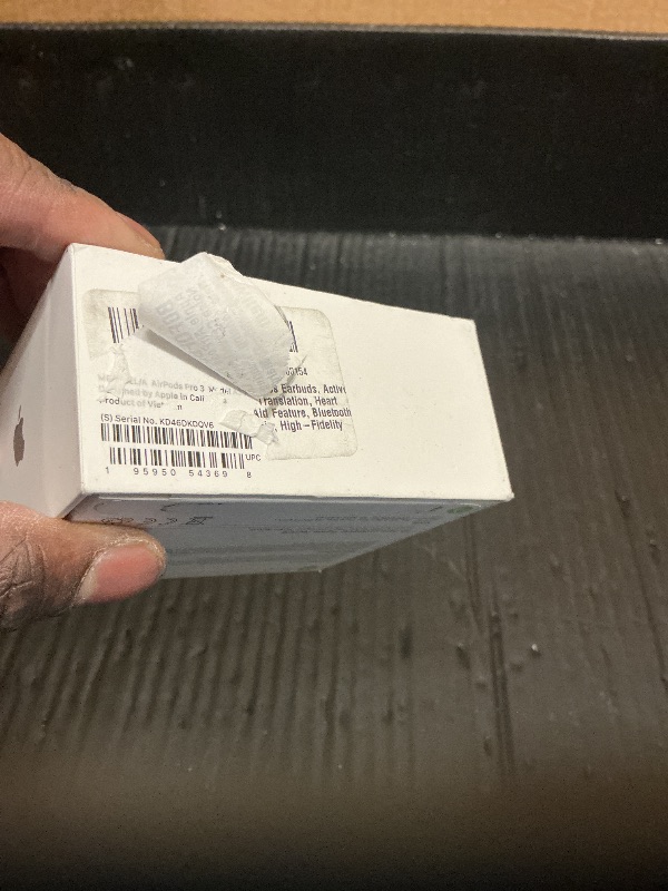 Photo 1 of Apple AirPods Pro 3 Wireless Earbuds, Active Noise Cancellation, Live Translation, Heart Rate Sensing, Hearing Aid Feature, Bluetooth Headphones, Spatial Audio, High-Fidelity Sound, USB-C Charging