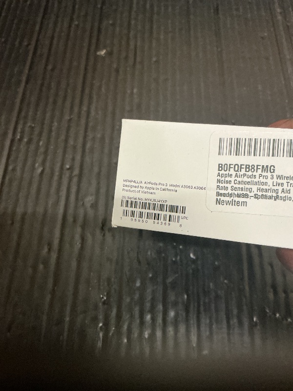 Photo 1 of Apple AirPods Pro 3 Wireless Earbuds, Active Noise Cancellation, Live Translation, Heart Rate Sensing, Hearing Aid Feature, Bluetooth Headphones, Spatial Audio, High-Fidelity Sound, USB-C Charging