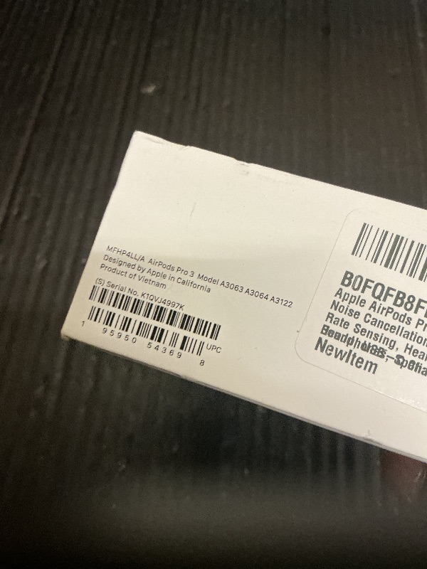 Photo 1 of Apple AirPods Pro 3 Wireless Earbuds, Active Noise Cancellation, Live Translation, Heart Rate Sensing, Hearing Aid Feature, Bluetooth Headphones, Spatial Audio, High-Fidelity Sound, USB-C Charging