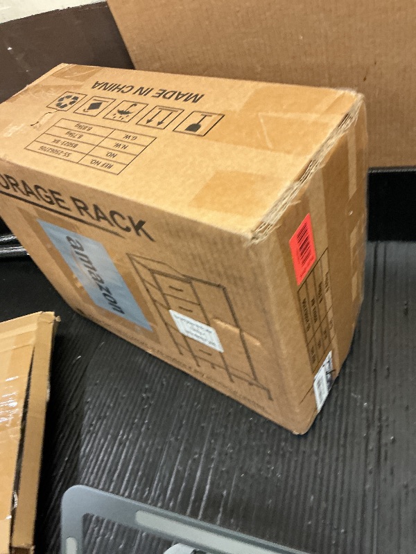 Photo 1 of HIGDBFE Dresser with Hanging Rack, 4 Drawers Small Closet for Bedroom, Reversible Fabric Kids Chest of Drawers with Clothes Rack, Tall Storage Tower, Sturdy Frame, Black, 44''H