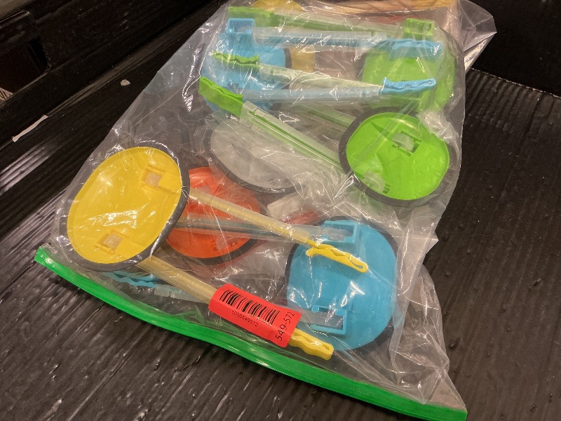 Photo 1 of 12 Pack Baggy Rack Stand Adjustable Freezer Bag Holder Stand Ziplock Bag Holder for Filling With No Food Spills or Kitchen Mess (Multicolor)