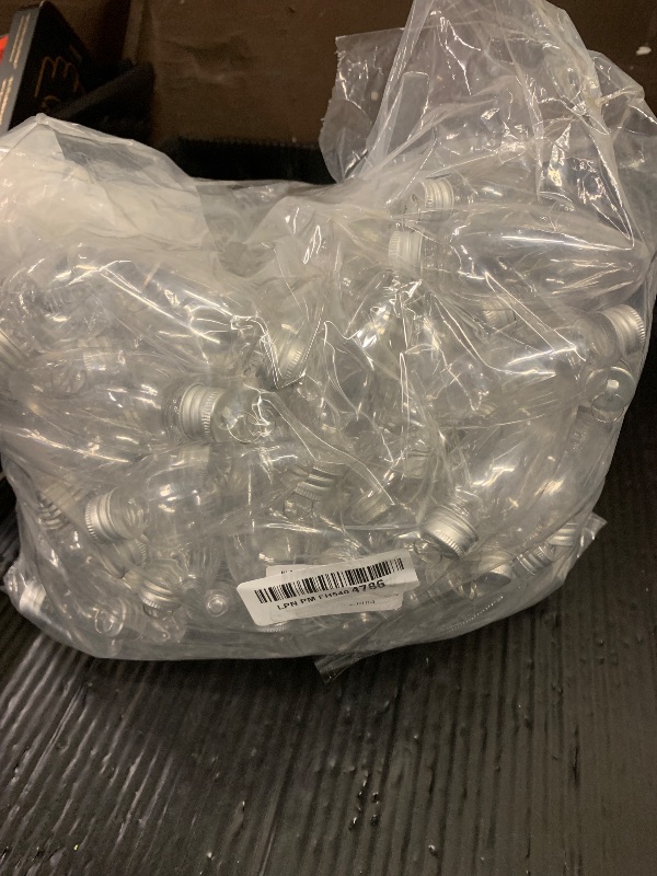 Photo 1 of 128 Pieces Christmas Fillable Light Bulbs Clear Plastic Fillable Bulb Hanging Ornaments with Screw Off Cap and Silver Rope Christmas Tree Ornaments Set for DIY Crafts Candy Decoration