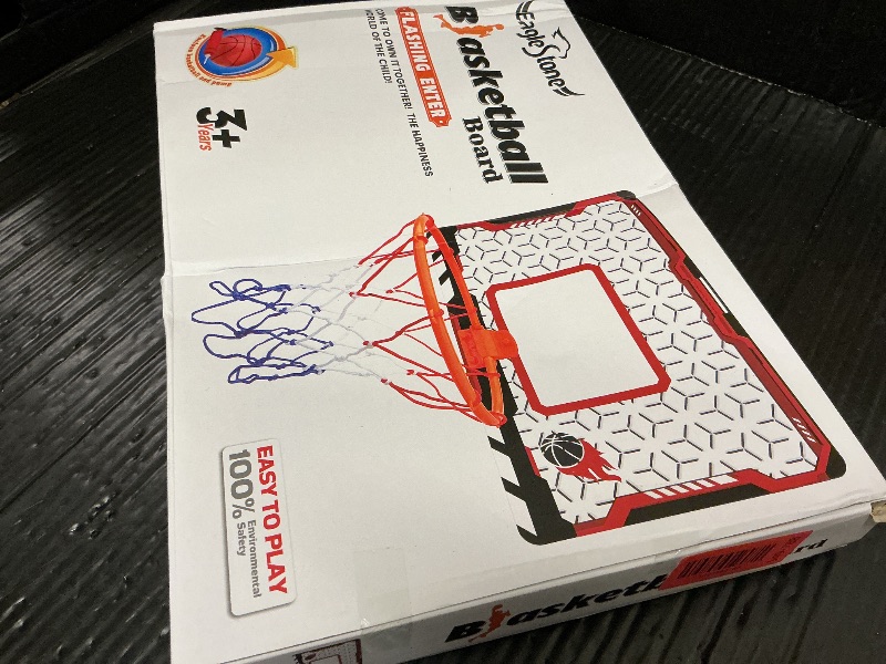 Photo 1 of EagleStone Mini Basketball Hoop for Door & Wall, Foldable Rim with 3 Balls and Pump, Indoor Basketball Toy Game Set for Kids Adults, Bedroom Office Sports Gift